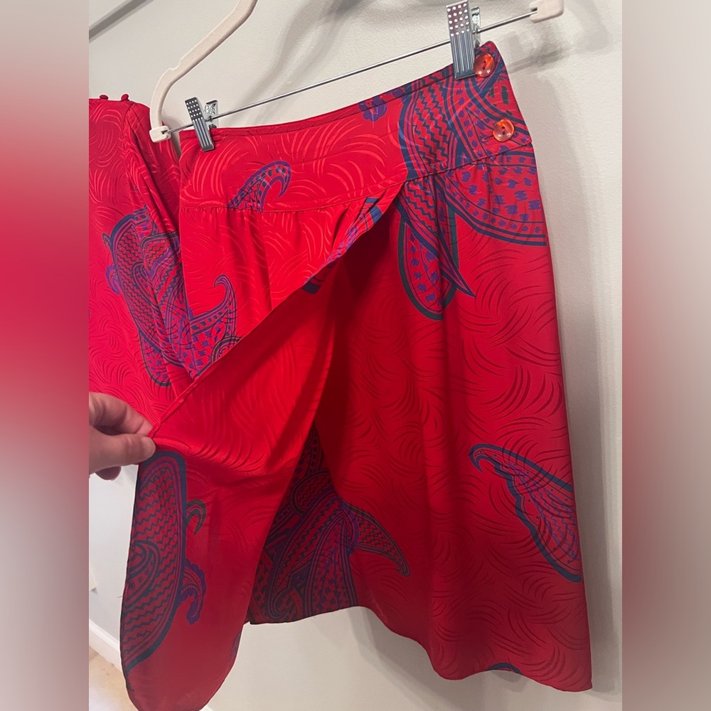 Vintage Adrianna‎ Papell 2-Piece Silk Dress – Size 4 - Picture 7 of 11